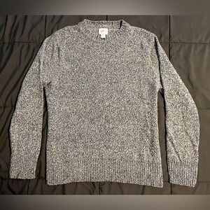 Rugged Merino Wool Blend J. Crew Knit Crewneck Sweater — Heather grey